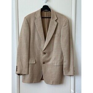 Brooks Brothers 1818 Madison Silk Linen Wool Blazer Sport Coat Italy Fabric 40L